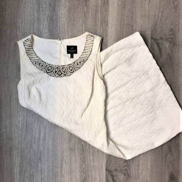 Adrianna Papell Textured Embroidered Dress - Picture 2 of 8